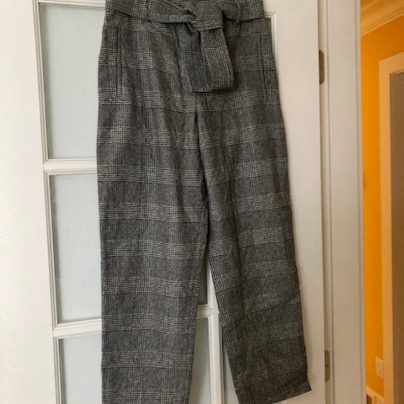 Wifred high rise wide leg crop plaid trousers - Picture 2 of 6